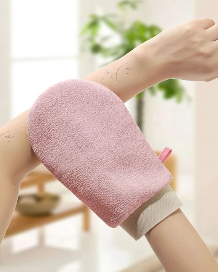Exfoliating Gloves Mitten Remove Dead Skin Bath Body Scrub